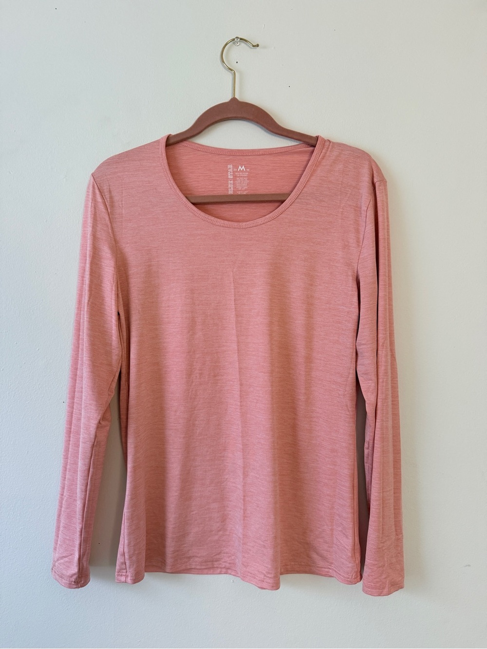 Everyday / Sport Long-Sleeve Scoop Neck Top in Dusty Pink NWOT